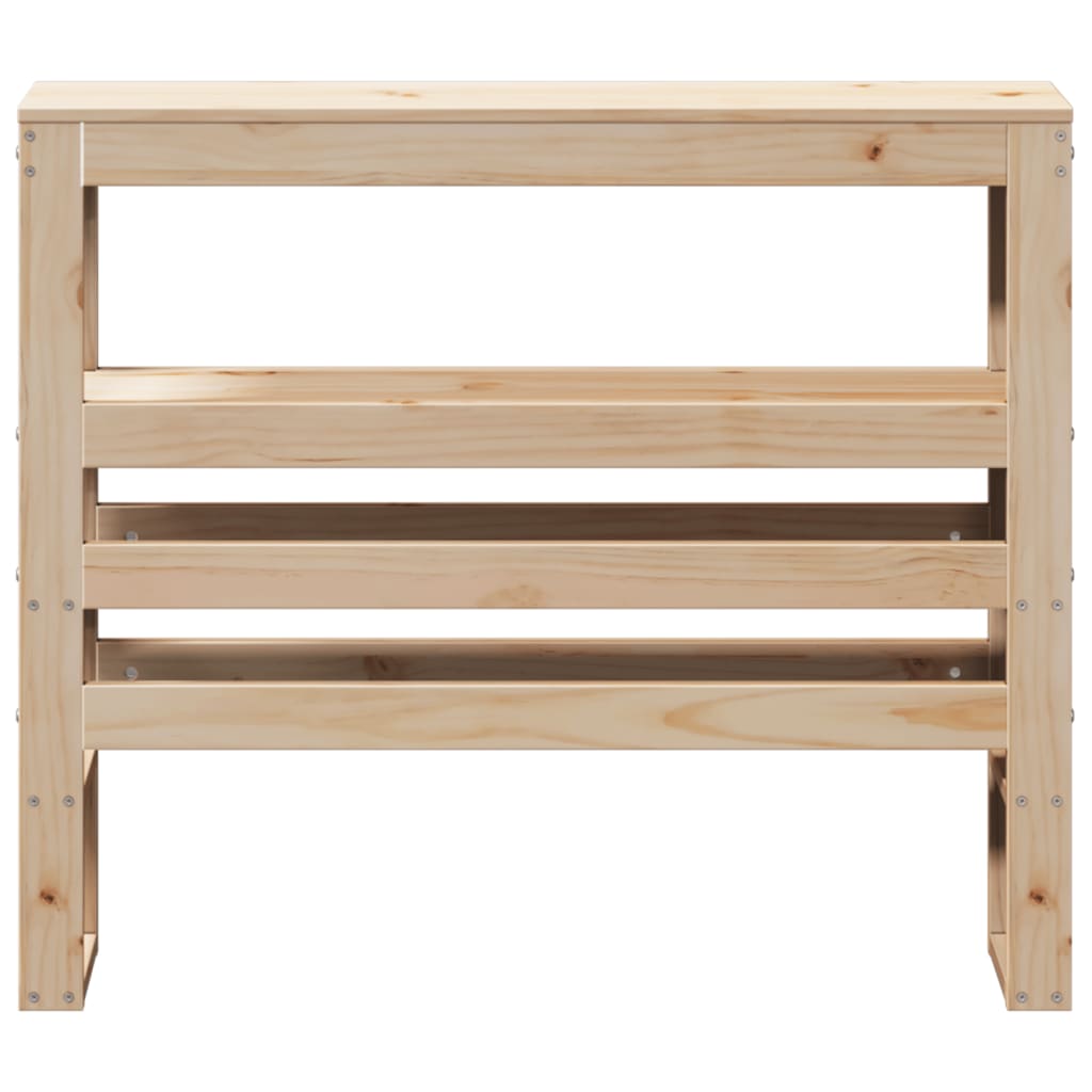 Headboard with Shelves 100 cm Solid Wood Pine